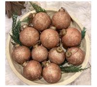 Yunlly 12 Pcs Neutral Christmas Textured Balls Rustic Copper Christmas Home Ornaments Shatterproof Hanging Ball with Loop for for Xmas Tree Holiday Wreath Garland Decor Gifts (3.15 Inch)