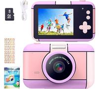 YunLone Kids Digital Camera - Selfie Camera for Children 3-10 Years, 1080P FHD Video, 2.4” LCD, 32GB Card, 4X Zoom, Filters - Purple