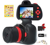 YunLone Kids Digital Camera - SLR Selfie Camera for Children 3-12 Years, 1080P Video, 2.4' IPS, AF, MF, Zoom, Filter, 32G Card