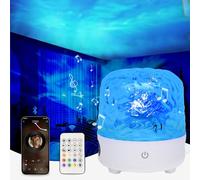 YunLone Ocean Wave Projector Galaxy Light Projector 16 Colors 30 Lighting Modes with Bluetooth Speaker, Mood Light Ceiling Lights Projector, Ambient Lights Night Room Light for Bedroom/Party/Game Room