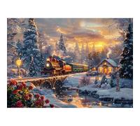 Yunlus Jigsaw Puzzles for Adults 1000 Pieces Christmas Puzzles Impossible Hard Difficult Challenging Puzzles for Adults Snowy Journey Winter Holiday Jigsaw Puzzle 1000 Pieces 28 x 20 inch