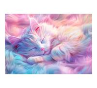 Yunlus Jigsaw Puzzles for Adults 1000 Pieces Cure Sweet Cat 1000pc Puzzles Impossible Hard Difficult Challenging Puzzles for Adults Sleeping Kitten Jigsaw Puzzle 1000 Pieces 28 x 20 inch