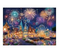 Yunlus Jigsaw Puzzles for Adults 1000 Pieces Fireworks Festival Celebration Puzzles Impossible Hard Difficult Challenging Puzzles for Adults Christmas Jigsaw Puzzle 1000 Pieces 28 x 20 inch