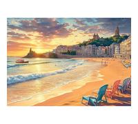 Yunlus Jigsaw Puzzles for Adults 1000 Pieces Impossible Hard Difficult Challenging Puzzles for Adults 1000pc Puzzle Serene Sunset Beach Jigsaw Puzzle 1000 Pieces 28 x 20 inch