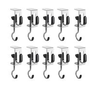 Yunmeryker 10x Desk Hooks for Handbags, Table Clamps for Cups and Keys Under The Counter