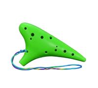Yunmeryker 12 Hole Ocarina Alto C Resin Wind Instrument for Beginners, Flute for Students and Performance with Neck Strap, Green