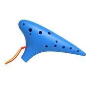 Yunmeryker 12 Hole Ocarina Alto C Resin Wind Instrument for Beginners, Flute for Students and Performance with Neck Strap, Blue