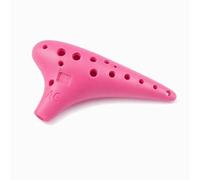 Yunmeryker 12 Hole Ocarina for Beginners, Alto C Resin Material Instrument with Carry Bag, Music Learning and Practice for Children Adults, Pink, Beginner
