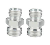 Yunmeryker 2 Pieces Hydraulic Adapter Threaded Fitting M14 to M16 Carbon Steel Connection Adapter Leak for Mini Excavator Hydraulic Hose Assembly, 2pcs