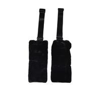 Yunmeryker 2 Pieces Pilates Straps Made of Soft for Reformer Foot And Hand Loops Exercise Band Accessories for, Black
