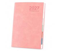 Yunmeryker 2027 Planner, Business Office Notebook, Tabs, Professional Planning Aid, Client Appointment Logging, For Teachers and Students, Pink, Chinese Version (200 sheets, 400 pages)