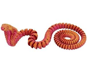 Yunmeryker 3D Printed Snake Silk Gradient PLA Articulated Fidget Toy Flexible Movable Joints Collectable Animal Ornament for Home Desk Decor and Anxiety Relief