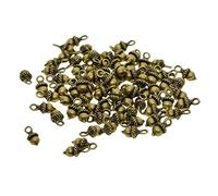 Yunmeryker 50pcs 3D Charms/Pendants 14x7x6 Mm, Green Bronze