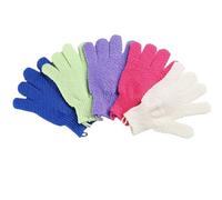 Yunmeryker Bath Exfoliator Glove with Rope Attachment for Deep Cleansing, Double Sided Scrubbing Mitt for Adults Wash Gloves Textured Surface, White