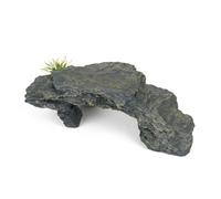 Yunmeryker Bearded Lizard Accessories Snake Hide, Realistic Texture Hideout Resin Rock, Stable Construction Cave for Reptile Terrarium and Aquarium Use, Imitation Green serpent Stone