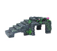 Yunmeryker Bearded Lizard Accessories with Flexible Reptile Mounting, Realistic Reptile Hide for Jumping Arachnid Enclosure, Sturdy Habitat, Stone steps rock