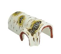 Yunmeryker Bearded Lizard Accessories with Flexible Reptile Mounting, Realistic Reptile Hide for Jumping Arachnid Enclosure, Sturdy Habitat, Hollow log, birch bark wood