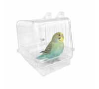 Yunmeryker Bird Bath Tub for Cage, Hanging Acrylic Parrot Bathtub, Budgie Accessories for Small Canaries Finches, Lightweight Detachable, Modern, Transparent