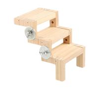 Yunmeryker Bird Climbing Ladder Wooden Parrot Activity Toy Cage Climbing Ladder Perch Interactive Play Stand Sturdy Wood Material Suitable for Budgerigars Cage E, 12x9.3x5.3cm