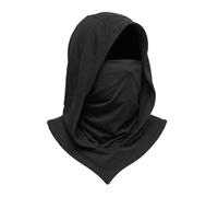Yunmeryker Black Assassin Hood Lightweight Breathable Renaissance Cowl Hat Medieval Costume Cosplay Accessory Vintage for Ren Faire, Halloween Party, Outdoor Daily Wear