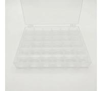Yunmeryker Box, Clear Sewing Thread Organizer for Bobbins, for Storage, for Crafters, 36-Grid Bobbin Box with Bobbins