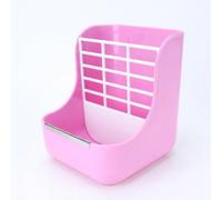 Yunmeryker Bunny Hay Feeder with Flexible Mounting Hay Rack, 2-in-1 Hay Rack and Food Bowl for Guinea Pigs, Anti-Waste Design for Chinchillas, roseate