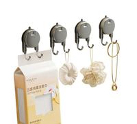 Yunmeryker Cabinet Hanging Rack with Strong Vacuum Suction for Washroom, Removable Wall Mount Holder and Storage Hook, Tissue for Kitchen, Gunmetal Grey