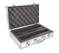 Yunmeryker Carrying Case, Shockproof Storage Box, Aluminum Alloy Organizer, Hard Shell with Lock, Dustproof, Portable for Rehearsal Room Studios, Silver