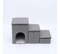 Yunmeryker Cat Scratching Post and Dog Steps for Bed with Foldable Design, Pet Stairs for Small and to Reach Bedroom Furniture