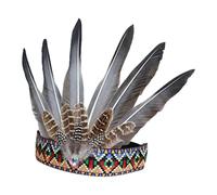 Yunmeryker Chief Costume Headband Carnival Cosplay Indian Artificial