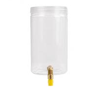 Yunmeryker Clear Chicken Water Dispenser, Automatic Bird Water Feeder for Poultry, Synthetic Material Drinker for Hens, Metal Nozzle, 750ml