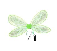 Yunmeryker D'Angelo Luminous Butterfly Cosplay Costume Accessory Comfortable Built-in Lighting Easy to Store Suitable for Carnival Parties, Green