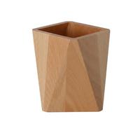 Yunmeryker Diamond Shaped Desk Organizer, Wooden Pen Holder for Solid Wood Pencil for Teachers, Desktop Storage for Writing, Rhombus, Modern, Beech Wood