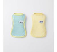 Yunmeryker Dog Cooling Vest for Large Medium Small Dogs, Ice T-Shirt for Summer Sun Protection, Ice Blue + Sunny Yellow (Two-piece set), Blue, L Chest 44cm (Reference weight 10-13 jin)