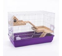 Yunmeryker Double Layer Large Hamster Cage 60cm, Syrian Cages and Habitats with Tubes, Modern Design Indoor Pet for Hamsters, Caramel Orange, Luxury Scent Style Package 3, Brown