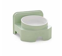 Yunmeryker Elevated Cat Bowls for Neck Protection, Tilted Cat Food Bowl with Stand, Automatic Cat Feeder for Eating, Green