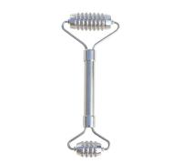 Yunmeryker Face Massage Roller and Set, 304 Stainless Steel Facial Tools for Drainage Treatment, Two Piece Metal Skincare Kit for Women General Public, Silver, Modern