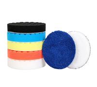 Yunmeryker Foam Car Polishing Pads, Hexagonal Buffing Pads for Rotary Polisher, Detailing Foam Pads for High Gloss Finish , 6 inch 7-piece Set