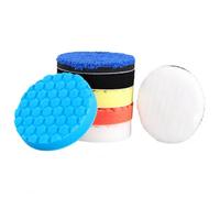 Yunmeryker Foam Car Polishing Pads, Hexagonal Buffing Pads for Rotary Polisher, Detailing Foam Pads for High Gloss Finish , 5 inch 8-piece Set