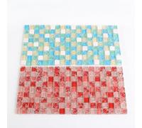 Yunmeryker Glass Mat Bunny Mat, Crystal Hamster Cooling Pad for Small Rodents, Fast Thermal-Mass Cooling with Crackle Pattern, 30 X 15 CM, azure