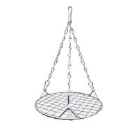 Yunmeryker Hammock for Avian Pets with Cushion Pad, Stainless Metal Cage Hammock Swing Toy, Wire Mesh Perch and Hammock Hanging for African Grey Parrots, Round Stainless Steel Swing