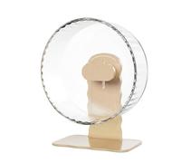 Yunmeryker Hamster Night Wheel, Super Silent Hamster Wheel, Hamster Wheel 28cm with Adjustable Height, 26cm Runner for Syrian and Dwarf Hamsters, Transparent