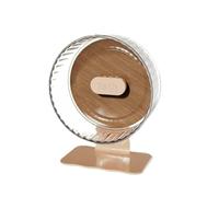Yunmeryker Hamster Night Wheel, Super Silent Hamster Wheel, Hamster Wheel 28cm with Adjustable Height, 26cm Runner for Syrian and Dwarf Hamsters, Wood grain