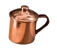 Yunmeryker Handmade Copper Mug, Hammered Copper Cup 400ml, Thickened Round Tankard for Moscow Mules & Coffee, 7th Wedding
