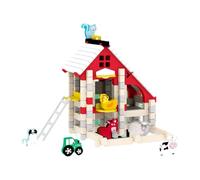 Yunmeryker House Building Playset Blocks Construction Toy Wooden Engineering Architecture Blocks Suitable for Parent Child, Farm