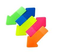 Yunmeryker Index Sticky Notes Fluorescent Transparent, Colorful PET Filing Tabs for Notebooks, Repositionable Bookmark Markers for Students Reading Annotation