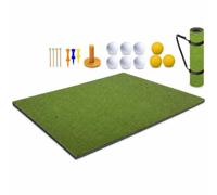 Yunmeryker Indoor Golf Mat Swing Anti-Slip, Artificial Grass - - Large Hitting Surface - Versatile - EVA Composite - For, 16mm Artificial Grass + 10mm EVA Base + Accessories + Storage Strap