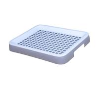 Yunmeryker Litter Tray with Removable Grate Portable Pet Double Layer Pee Pan Tray Reusable Non Slip for Small Animals Suitable for Cage Use, Gray White