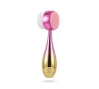 Yunmeryker Manual Face Cleansing Brush Double Sided Facial Exfoliate, Standing Design Deep Pore Cleaning Massage, Non Electric for Adults Blackheads, Gold to Pink Gradient