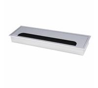 Yunmeryker Metal Cable Grommet Wire Hole Cover for Office Desk, Computer Desk, Conference Table, Embedded Desk Cord Grommet in Silver and Black